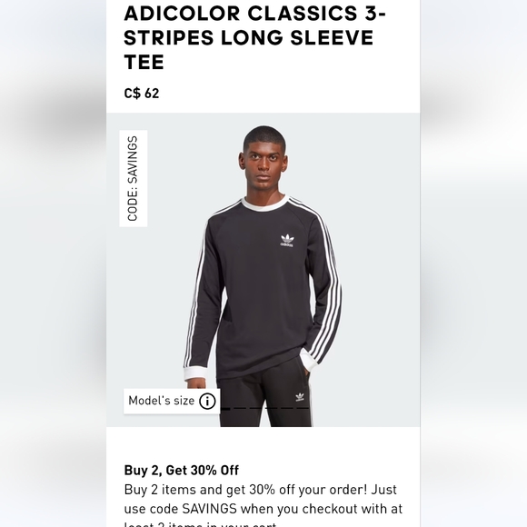 Adidas LS top. US L - Picture 3 of 3